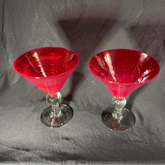 Elegant Red Margarita Glasses - Picture 2 of 9